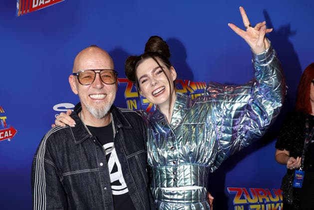Thomas D and Klaudia Giez at the Zurueck in die Zukunft musical premiere on 22 03 2026 at the Stage Operettenhaus in Hamburg Zurueck in die Zukunft musical premiere in Hamburg