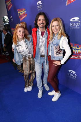 Johanna Mross, Lanny Lanner and Stefanie Hertel at the Zurueck in die Zukunft musical premiere on 22 03 2026 at the Stage Operettenhaus in Hamburg Zurueck in die Zukunft musical premiere in Hamburg