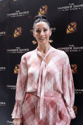 London, red carpet arrivals for the world premiere of The Hunger Games: On Stage at the Troubadour Canary Wharf Theatre. Pictured: Rachel Duffy  Copyright: xcristinaxmasseix xipa-agency.netx xx IPA_Agency_IPA73315816