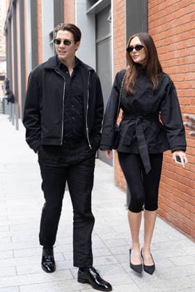 London, red carpet arrivals for the world premiere of The Hunger Games: On Stage at the Troubadour Canary Wharf Theatre. Pictured: Sam and Alice Vanderpump  Copyright: xcristinaxmasseix xipa-agency.netx xx IPA_Agency_IPA73316107