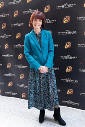 London, red carpet arrivals for the world premiere of The Hunger Games: On Stage at the Troubadour Canary Wharf Theatre. Pictured: Diane Carson  Copyright: xcristinaxmasseix xipa-agency.netx xx IPA_Agency_IPA73315760