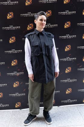 London, red carpet arrivals for the world premiere of The Hunger Games: On Stage at the Troubadour Canary Wharf Theatre. Pictured: Jen Brister  Copyright: xcristinaxmasseix xipa-agency.netx xx IPA_Agency_IPA73315775