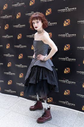 London, red carpet arrivals for the world premiere of The Hunger Games: On Stage at the Troubadour Canary Wharf Theatre. Pictured: Ruth Codd  Copyright: xcristinaxmasseix xipa-agency.netx xx IPA_Agency_IPA73315729