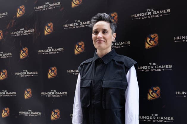 London, red carpet arrivals for the world premiere of The Hunger Games: On Stage at the Troubadour Canary Wharf Theatre. Pictured: Jen Brister  Copyright: xcristinaxmasseix xipa-agency.netx xx IPA_Agency_IPA73315768