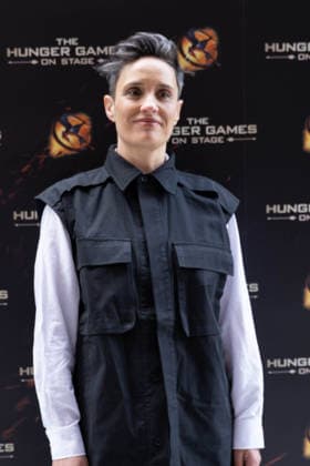 London, red carpet arrivals for the world premiere of The Hunger Games: On Stage at the Troubadour Canary Wharf Theatre. Pictured: Jen Brister  Copyright: xcristinaxmasseix xipa-agency.netx xx IPA_Agency_IPA73315780