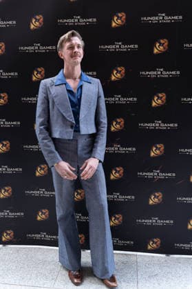 London, red carpet arrivals for the world premiere of The Hunger Games: On Stage at the Troubadour Canary Wharf Theatre. Pictured: Stephen Libby  Copyright: xcristinaxmasseix xipa-agency.netx xx IPA_Agency_IPA73315906