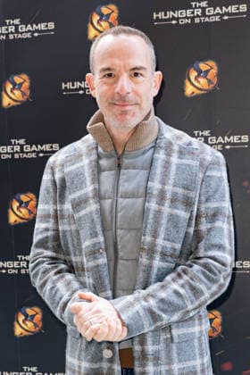 London, red carpet arrivals for the world premiere of The Hunger Games: On Stage at the Troubadour Canary Wharf Theatre. Pictured: Martin Lewis  Copyright: xcristinaxmasseix xipa-agency.netx xx IPA_Agency_IPA73315983