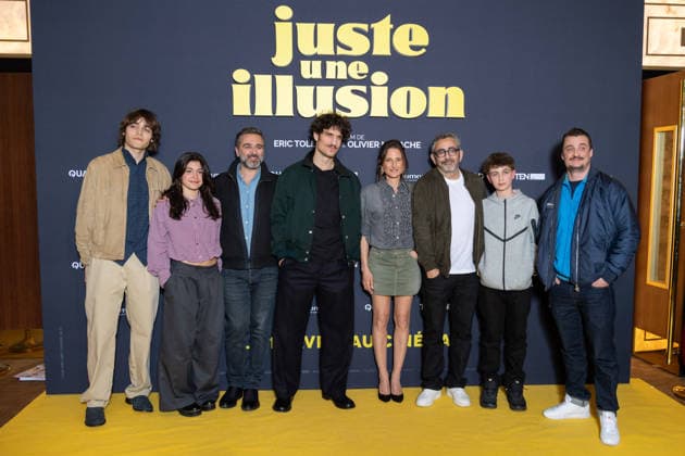Juste Une Illusion Paris Film Premiere Alexis Rosenstiehl, Jeanne Lamartine, Olivier Nakache, Louis Garrel, Camille Cottin, Eric Toledano, Simon Boublil, Pierre Lottin attends Juste Une Illusion Paris Film Premiere at Le Grand REX on March 22, 2026 in Paris, France. Photo by Nasser Berzane ABACAPRESS.COM Paris France  Copyright: xBerzanexNasser ABACAx