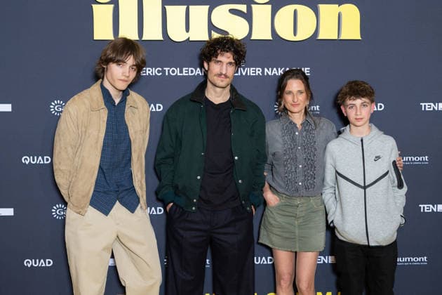 Juste Une Illusion Paris Film Premiere Alexis Rosenstiehl, Louis Garrel, Camille Cottin, Simon Boublil attends Juste Une Illusion Paris Film Premiere at Le Grand REX on March 22, 2026 in Paris, France. Photo by Nasser Berzane ABACAPRESS.COM Paris France  Copyright: xBerzanexNasser ABACAx