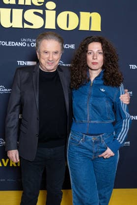 Juste Une Illusion Paris Film Premiere Michel Drucker and Rebecca Chateau attends Juste Une Illusion Paris Film Premiere at Le Grand REX on March 22, 2026 in Paris, France. Photo by Nasser Berzane ABACAPRESS.COM Paris France  Copyright: xBerzanexNasser ABACAx