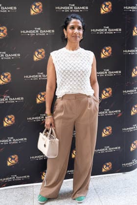 London, red carpet arrivals for the world premiere of The Hunger Games: On Stage at the Troubadour Canary Wharf Theatre. Pictured: Balvinder Sopal  Copyright: xcristinaxmasseix xipa-agency.netx xx IPA_Agency_IPA73316047