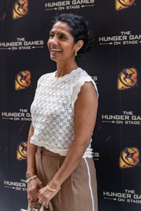 London, red carpet arrivals for the world premiere of The Hunger Games: On Stage at the Troubadour Canary Wharf Theatre. Pictured: Balvinder Sopal  Copyright: xcristinaxmasseix xipa-agency.netx xx IPA_Agency_IPA73316066