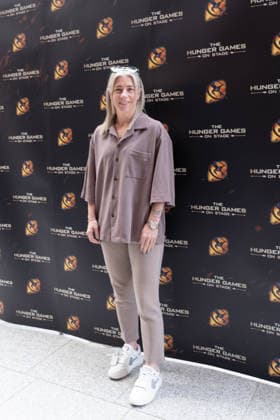 London, red carpet arrivals for the world premiere of The Hunger Games: On Stage at the Troubadour Canary Wharf Theatre. Pictured: Gabby Allen  Copyright: xcristinaxmasseix xipa-agency.netx xx IPA_Agency_IPA73316142