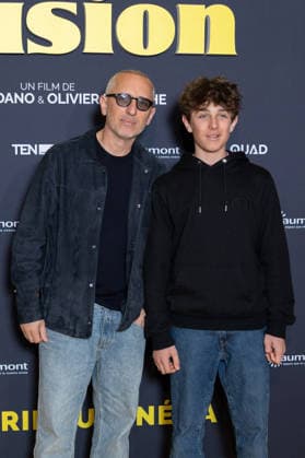 Juste Une Illusion Paris Film Premiere Gad Elmaleh and his son Raphael Elmaleh attends Juste Une Illusion Paris Film Premiere at Le Grand REX on March 22, 2026 in Paris, France. Photo by Nasser Berzane ABACAPRESS.COM Paris France  Copyright: xBerzanexNasser ABACAx