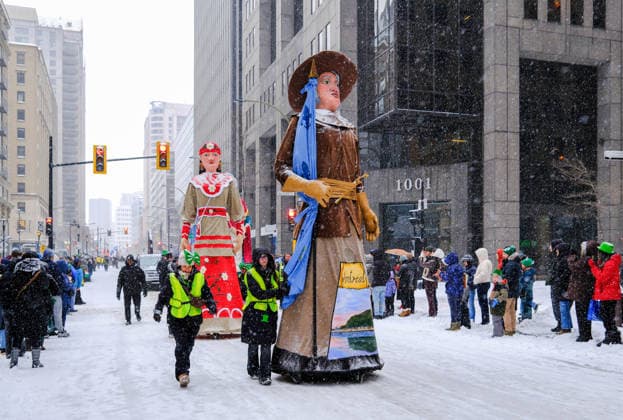 March 22, 2026, Montreal, Quebec, Canada: The 201st edition of CanadaÃ¢â‚¬â ¢s oldest St. PatrickÃ¢â‚¬â ¢s Day Parade took place on Sunday in snowy downtown Montreal, marked by a lively atmosphere. Montreal Canada - ZUMAs278 20260322_zip_s278_014 Copyright: xSerkanxSenturkx