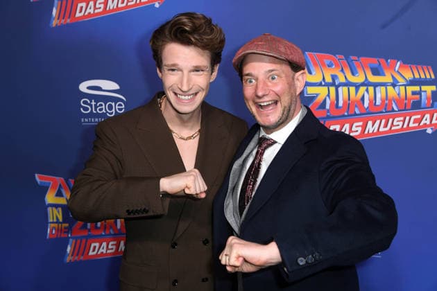 Raphael Raphi Gross Marty McFly , Jan Kersjes Doc Brown at the premiere of BACK TO THE FUTURE THE MUSICAL at the Stage Operettenhaus in Hamburg on 22 03 2026
