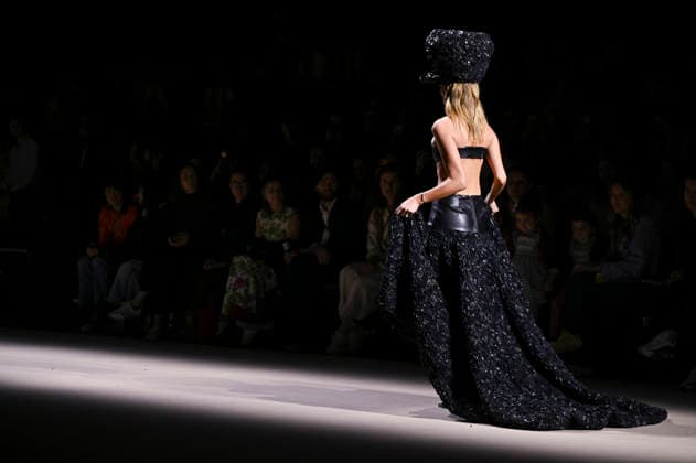 Mercedes-Benz Fashion Week Madrid in Spain - 22 Mar 2026 A model walks the runway wearing a design by Pat Equilux during Mercedes-Benz Fashion Week de Madrid in IFEMA. Madrid Spain Copyright: xAtilanoxGarciax xSOPAxImagesx photos10301