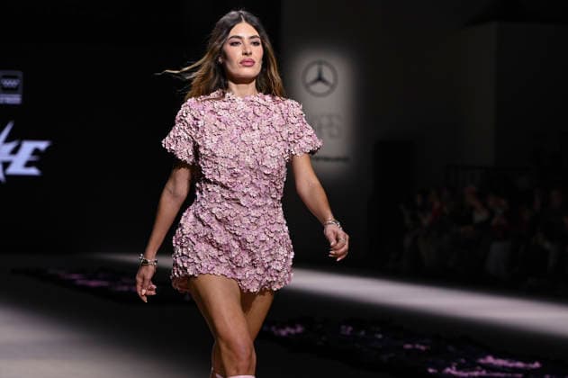 Mercedes-Benz Fashion Week Madrid in Spain - 22 Mar 2026 A model walks the runway wearing a design by Pat Equilux during Mercedes-Benz Fashion Week de Madrid in IFEMA. Madrid Spain Copyright: xAtilanoxGarciax xSOPAxImagesx photos10302