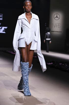 Mercedes-Benz Fashion Week Madrid in Spain - 22 Mar 2026 A model walks the runway wearing a design by Pat Equilux during Mercedes-Benz Fashion Week de Madrid in IFEMA. Madrid Spain Copyright: xAtilanoxGarciax xSOPAxImagesx photos10282