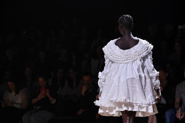 Mercedes-Benz Fashion Week Madrid in Spain - 22 Mar 2026 A model walks the runway wearing a design by Mericusan during Mercedes-Benz Fashion Week de Madrid in IFEMA. Madrid Spain Copyright: xAtilanoxGarciax xSOPAxImagesx photos10247