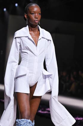 Mercedes-Benz Fashion Week Madrid in Spain - 22 Mar 2026 A model walks the runway wearing a design by Pat Equilux during Mercedes-Benz Fashion Week de Madrid in IFEMA. Madrid Spain Copyright: xAtilanoxGarciax xSOPAxImagesx photos10283