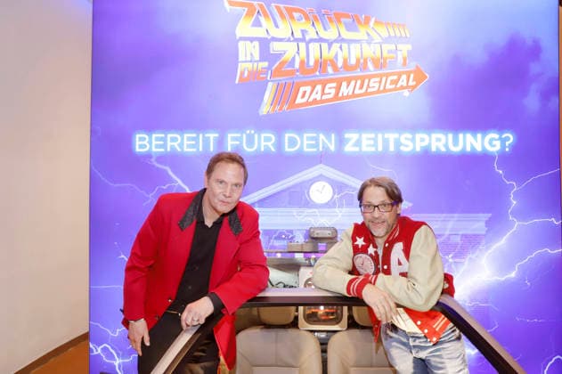 Fabian Harloff and Patrick Bach at the premiere of the musical Back to the Future at Stage Operettenhaus Hamburg, 22 03 2026 Foto:xgbrcix xFuturexImagex zukunft_6366