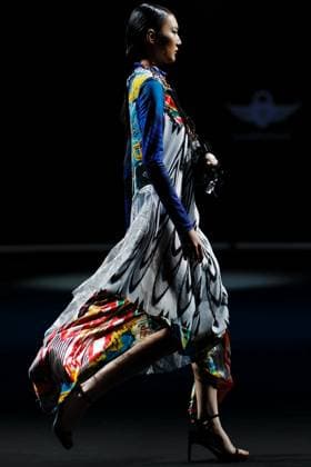 BEIJING, CHINA - MARCH 23: A model walks the runway at the Lock Fly Duck collection by designer Suofeiyan Kali on day 4 of China Fashion Week 2026 (Spring) at 798Â·751 PARK on March 23, 2026 in Beijing, China.  Copyright: xChinaxNewsxServicex 111630188703