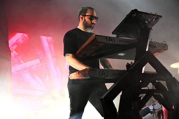 Carpenter Brut performing at Shepherd™s Bush Empire in London LONDON, ENGLAND - MARCH 22: Carpenter Brut (Franck Hueso) performing at Shepherd™s Bush Empire on March 22, 2026 in London, England. CAP MAR MAR Great Britain Copyright: xMartinxHarris CapitalxPicturesx