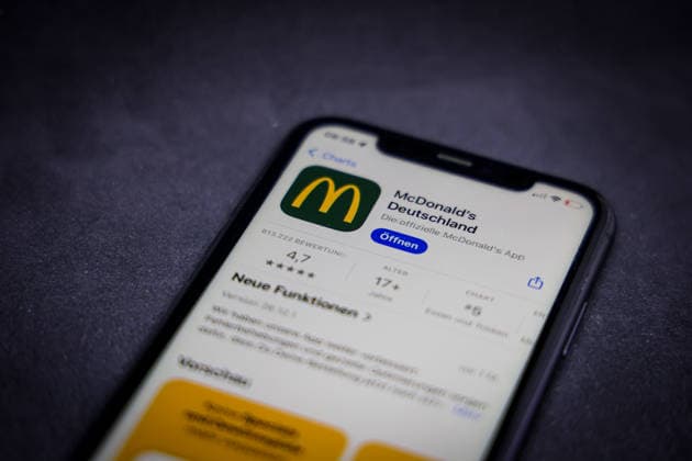Apple App Store auf einem iPhone. Top-Apps (kostenlos). McDonalds Deutschland. 23.03.2026 *** Apple App Store on an iPhone Top apps for free McDonalds Germany 23 03 2026