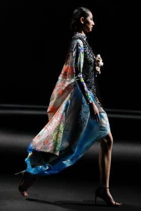 BEIJING, CHINA - MARCH 23: A model walks the runway at the Lock Fly Duck collection by designer Suofeiyan Kali on day 4 of China Fashion Week 2026 (Spring) at 798Â·751 PARK on March 23, 2026 in Beijing, China.  Copyright: xChinaxNewsxServicex 111630192710