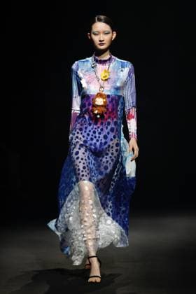 BEIJING, CHINA - MARCH 23: A model walks the runway at the Lock Fly Duck collection by designer Suofeiyan Kali on day 4 of China Fashion Week 2026 (Spring) at 798Â·751 PARK on March 23, 2026 in Beijing, China.  Copyright: xChinaxNewsxServicex 111630195362