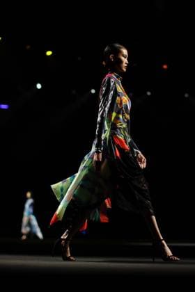 BEIJING, CHINA - MARCH 23: A model walks the runway at the Lock Fly Duck collection by designer Suofeiyan Kali on day 4 of China Fashion Week 2026 (Spring) at 798Â·751 PARK on March 23, 2026 in Beijing, China.  Copyright: xChinaxNewsxServicex 111630195402