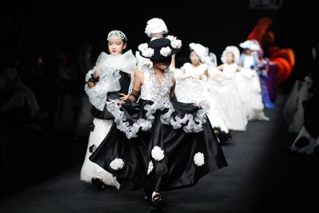 BEIJING, CHINA - MARCH 23: Models walk the runway at the Burning Star Power collection by designer Kang Ying on day 4 of China Fashion Week 2026 (Spring) at 798Â·751 PARK on March 23, 2026 in Beijing, China.  Copyright: xChinaxNewsxServicex 111630209801