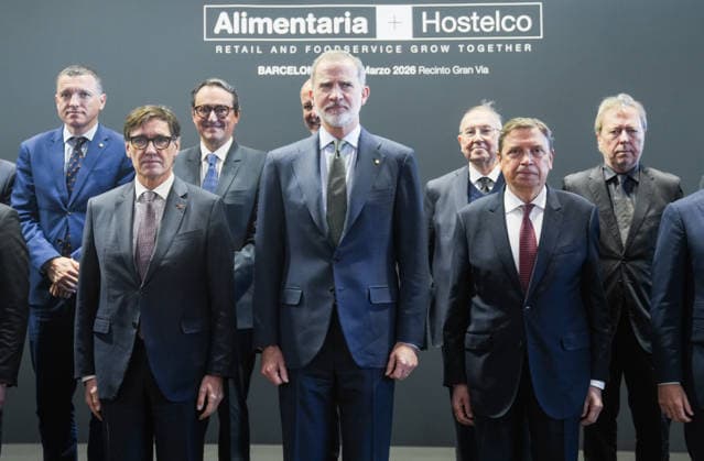 The King will inaugurate the International Food and Beverages Exhibition Alimentaria 2026 which celebrates its 50th anniversary King Felipe VI with the President of the Generalitat, Salvador Illa i , and the Minister of Agriculture, Fisheries and Food, Luis Planas d , during the inauguration of the International Food and Beverages Exhibition Alimentaria 2026, at the Fira de Barcelona, on March 23, 2026, in L Hospitalet de Llobregat, Barcelona, Catalonia Spain The show brings together the entire value chain of the food sector, from retail to hotels, restaurants and cafes The event coincides with the 50th anniversary of Alimentaria, which was born in 1976 as the first major professional show in Spain dedicated to the food industry 23 MARCH 2 Copyright: xDavidxZorrakinox 7388958