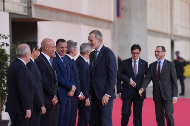 The King inaugurates the International Food and Beverages Exhibition Alimentaria 2026, which celebrates its 50th anniversary King Felipe VI c during the inauguration of the International Food and Beverages Exhibition Alimentaria 2026, at the Fira de Barcelona, 23 March 2026, in L Hospitalet de Llobregat, Barcelona, Catalunya Spain The show brings together the entire value chain of the food sector, from retail to hotels, restaurants and cafes The event coincides with the 50th anniversary of Alimentaria, which was born in 1976 as the first major professional show in Spain dedicated to the food industry 23 MARCH 2026 Barcelona Barcelona Barcelona Spain  Copyright: xDavidxZorrakinox 7389479