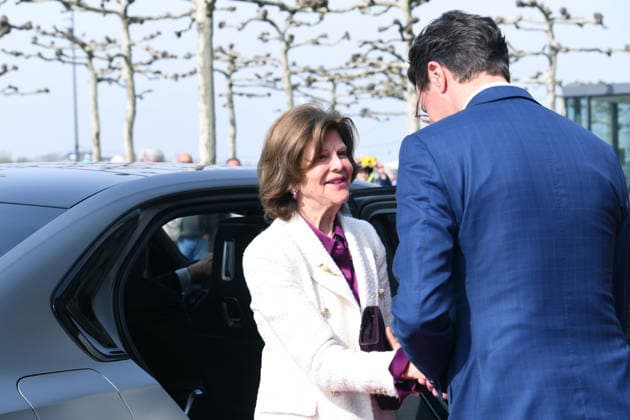 Minister President Hendrik Wüst receives Her Majesty Queen Silvia of Sweden on 23 March 2026 in the State Chancellery in Düsseldorf Hendrik Wüst Minister President of North Rhine-Westphalia , right Queen Silvia of Sweden, left xRx