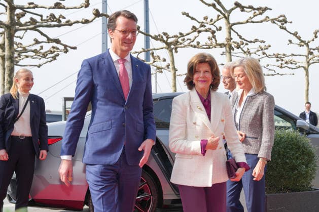 NRW State Premier Wuest welcomes Queen Silvia of Sweden NRW State Premier Hendrik Wuest together with Queen Silvia of Sweden and Ambassador Veronika Wand Danielsson at the NRW State Chancellery in, Duesseldorf, 23 03 2026 Duesseldorf NRW Germany