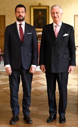 King Phillipe receives Jakov Milatovic (President of Montenegro) BRUSSELS, BELGIUM - MARCH 23 : King Phillipe receives Jakov Milatovic (President of Montenegro) on March 23, 2026 in Brussels, Belgium, 23 03 2026 Brussels Belgium  Copyright: xDidierxLebrunx