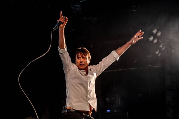 Suede concert at Sala La Riviera The musical band Suede during a performance at Sala La Riviera, on March 23, 2026, in Madrid Spain Suede was formed in the late 80s in London They became famous in the 90s as one of the key bands of the so-called britpop Their albums mix powerful guitars, catchy melodies and lyrics about life in the city, Catchy melodies and lyrics about life in the city They influenced many later bands and today they are considered a reference group of British pop rock 23 MARCH 2026 SUEDE CONCERTO LA RIVIERA MADRID SALA ACTION MUSIC Madrid Madrid Madrid Espana  Copyright: xRicardoxRubiox 7390517