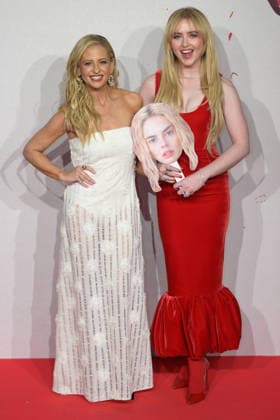 Sarah Michelle Gellar and Kathryn Newton attend the photocall of Ready or Not 2: Here I Come (finche morte non ci separi 2) at Casina Valadier in Rome (Italy) on March 23, 2026. andreaxstaccioli