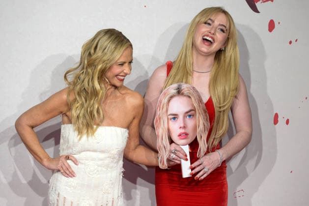 Sarah Michelle Gellar and Kathryn Newton attend the photocall of Ready or Not 2: Here I Come (finche morte non ci separi 2) at Casina Valadier in Rome (Italy) on March 23, 2026. andreaxstaccioli