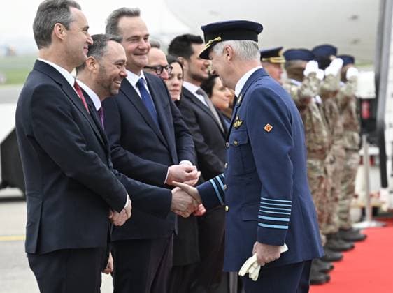 State Visit of King Philippe and Queen Mathilde to Norway (Day 1) OSLO, NORWAY - MARCH 24 : State Visit of King Philippe and Queen Mathilde to Norway (Day 1) : Official departure ceremony from Melsbroek Airport to Oslo Airport and arrival of TTMM the King and the Queen of the Belgians at Oslo Airport on March 24, 2026 in Oslo, Norway, 24 03 2026 Oslo Norway  Copyright: xDidierxLebrunx