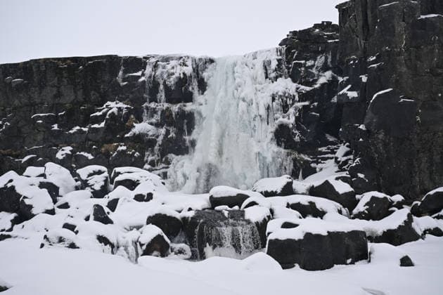Nature’s Geological Archive: Iceland REYKJAVIK, ICELAND - MARCH 12: The dramatic landscape of Thingvellir National Park in Iceland is seen on March 12, 2026. Located on the rift between the Eurasian and North American tectonic plates, the UNESCO World Heritage site serves as an open-air laboratory for geodynamic processes, attracting thousands of tourists to the Land of Fire and Ice. Aytug Can Sencar Anadolu Reykjavik Iceland. Editorial use only. Please get in touch for any other usage.  Copyright: x2026xAnadoluxAytugxCanxSencarx