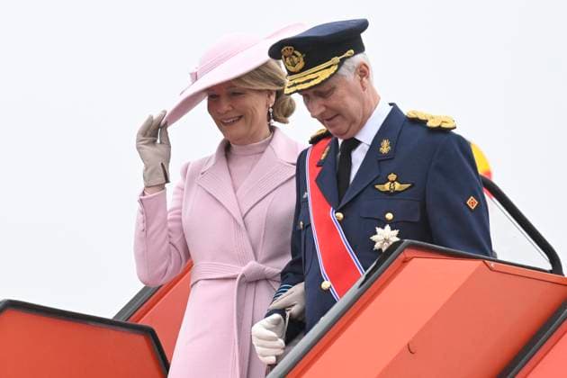 State Visit of King Philippe and Queen Mathilde to Norway (Day 1) OSLO, NORWAY - MARCH 24 : State Visit of King Philippe and Queen Mathilde to Norway welcome by HRH Crown Prince Haakon of Norway at Oslo airport on March 24, 2026 in Oslo, Norway, 24 03 2026 Oslo Norway  Copyright: xDidierxLebrunx