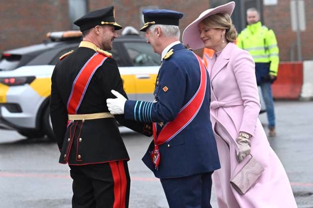State Visit of King Philippe and Queen Mathilde to Norway (Day 1) OSLO, NORWAY - MARCH 24 : State Visit of King Philippe and Queen Mathilde to Norway welcome by HRH Crown Prince Haakon of Norway at Oslo airport on March 24, 2026 in Oslo, Norway, 24 03 2026 Oslo Norway  Copyright: xDidierxLebrunx