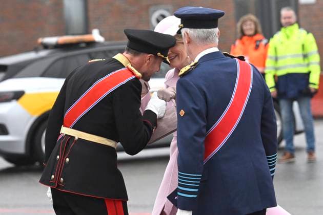 State Visit of King Philippe and Queen Mathilde to Norway (Day 1) OSLO, NORWAY - MARCH 24 : State Visit of King Philippe and Queen Mathilde to Norway welcome by HRH Crown Prince Haakon of Norway at Oslo airport on March 24, 2026 in Oslo, Norway, 24 03 2026 Oslo Norway  Copyright: xDidierxLebrunx