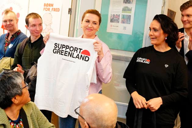 Denmark Election Denmarks Prime Minister and The Social Democrats leader Mette Frederiksen meets Greenlandic voters during her campaign on election day, in Aalborg, Denmark, Tuesday, March 24, 2026. (Photo: Henning Bagger Scanpix 2026) , Aalborg Denmark *** Denmark Election Denmarks Prime Minister and The Social Democrats leader Mette Frederiksen meets Greenlandic voters during her campaign on election day, in Aalborg, Denmark, Tuesday, March 24, 2026 Photo Henning Bagger Scanpix 2026 , Aalborg Denmark  Copyright: HenningxBaggerx spdk20260324-121412-L