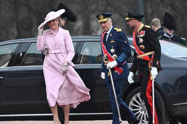 State Visit of King Philippe and Queen Mathilde to Norway (Day 1) OSLO, NORWAY - MARCH 24 : State Visit of King Philippe and Queen Mathilde to Norway welcome by HRH Crown Prince Haakon of Norway at Oslo airport on March 24, 2026 in Oslo, Norway, 24 03 2026 Oslo Norway  Copyright: xDidierxLebrunx