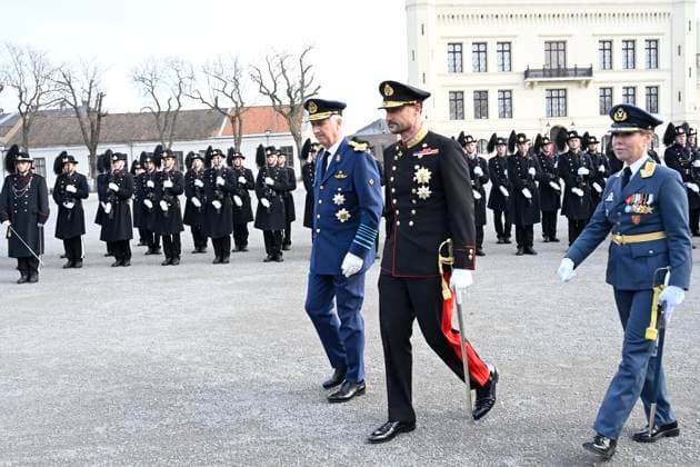 State Visit of King Philippe and Queen Mathilde to Norway (Day 1) OSLO, NORWAY - MARCH 24 : State Visit of King Philippe and Queen Mathilde to Norway (Day 1) : Wreath-laying ceremony at the National Monument for victims of war 1940-45 with Prince Haakon of Norway on March 24, 2026 in Oslo, Norway, 24 03 2026 Oslo Norway  Copyright: xDidierxLebrunx