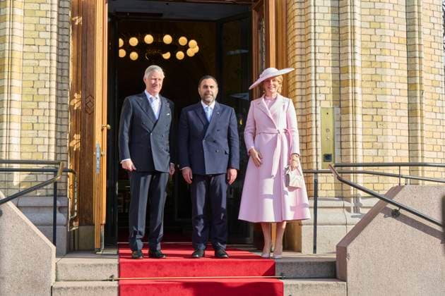 State Visit of King Philippe and Queen Mathilde to Norway (Day 1) OSLO, NORWAY - MARCH 24 : State Visit of King Philippe and Queen Mathilde to Norway (Day 1) : Meeting with Masud Gharahkhani, President of the Storting (Norwegian Parliament) on March 24, 2026 in Oslo, Norway, 24 03 2026 Oslo Norway  Copyright: xOlivierxPoletx